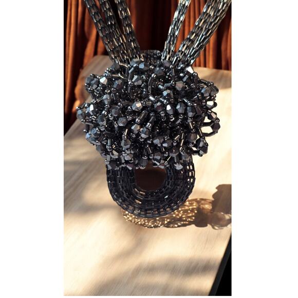 Statement Brown Antique Tone Multi-Strand Necklace - Picture 4 of 6